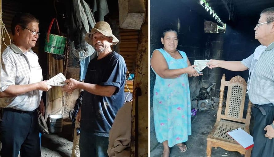 Profesor recibió bono de $300 y lo repartió a 3 familias en Chalatenango