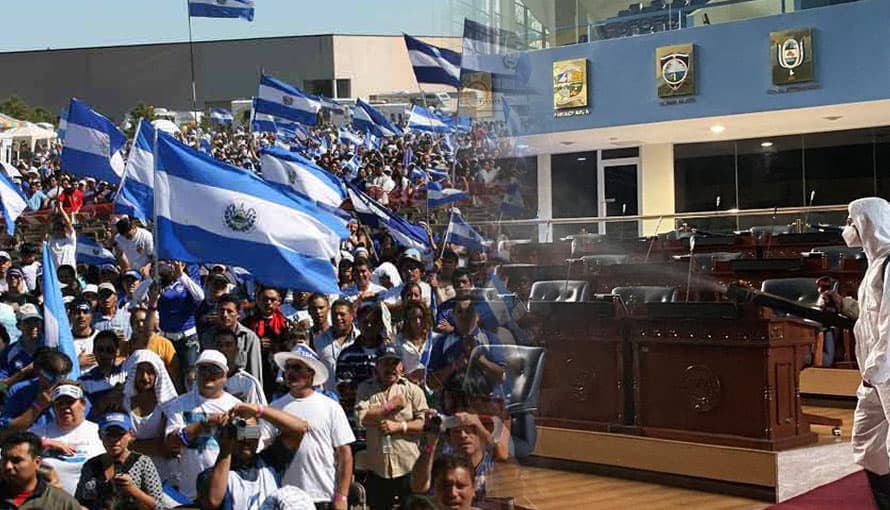 Salvadoreños piden no sanitizar la Asamblea Legislativa hasta que aprueben préstamos