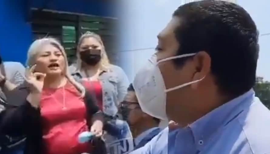 Se viraliza video de alcalde saliente de Soyapango arremetiendo contra ciudadana por señalamientos de robo