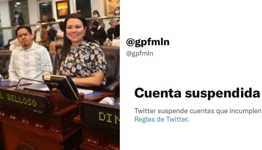 Suspenden cuenta parlamentaria del FMLN en Twitter por incitar a la violencia