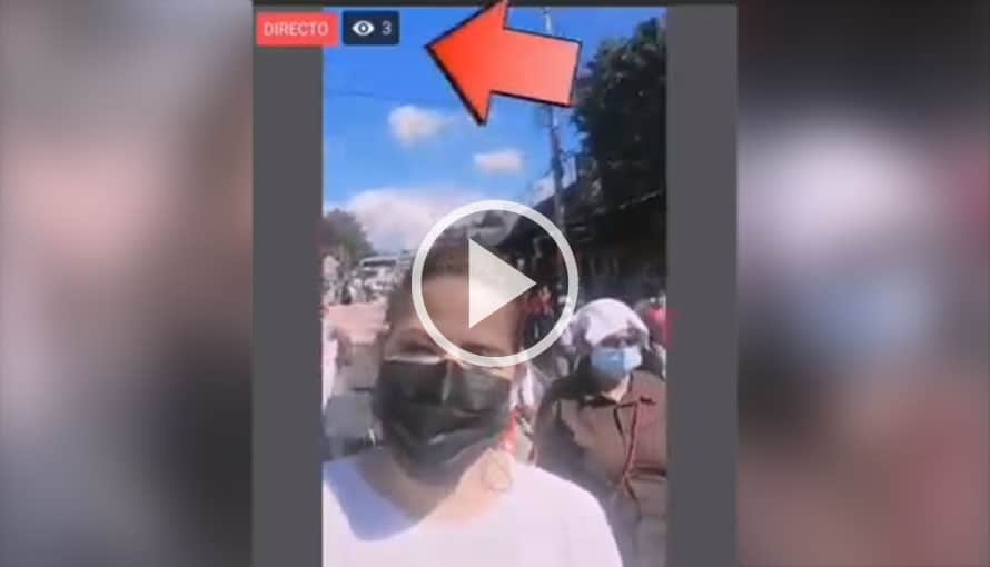 Fracasa Facebook Live de Karina Sosa sobre marcha contra el Gobierno de Bukele por poca audiencia