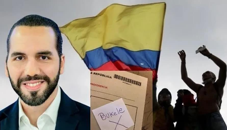 Colombianos votaron por Bukele en las elecciones de hoy en Colombia