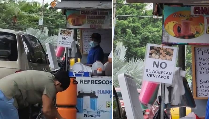 Negocio se vuelve viral por no aceptar centavos de sus clientes en San Salvador