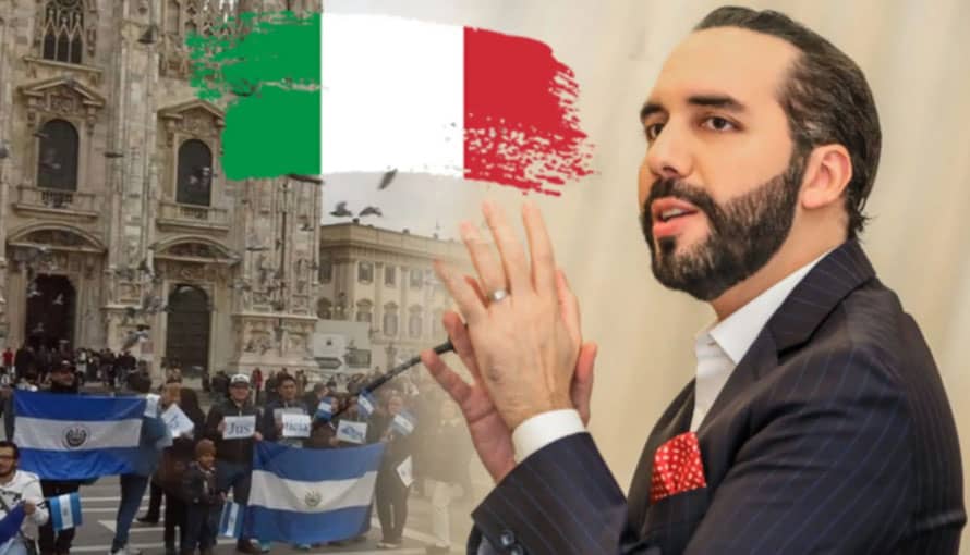 Salvadoreños se organizan en Italia para demostrar su apoyo al Presidente Bukele