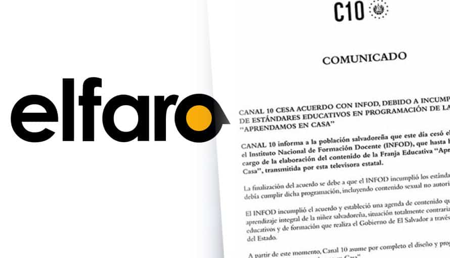 El Faro lanza críticas a canal 10 por retirar contenido homosexual de la programación para niños