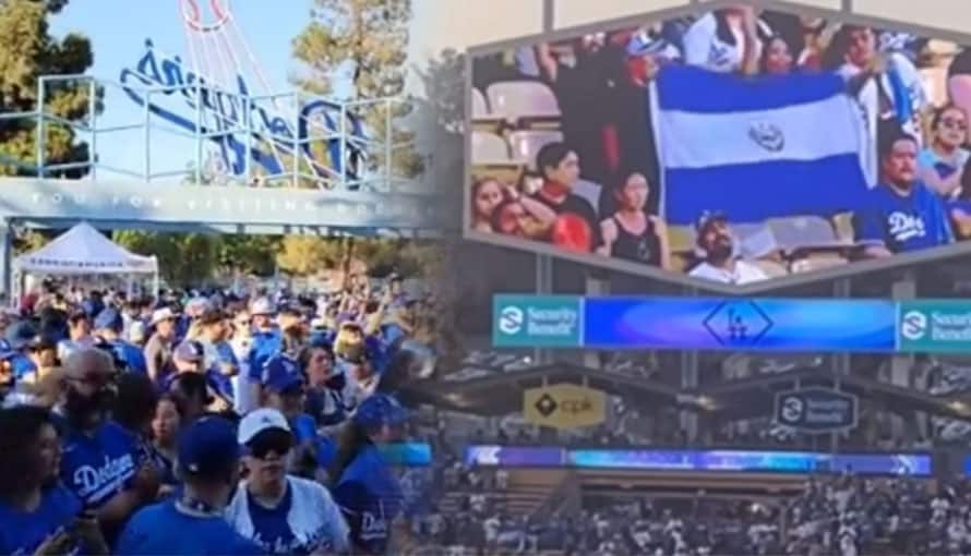 Los Dodgers rinden tributo en su estadio a El Salvador