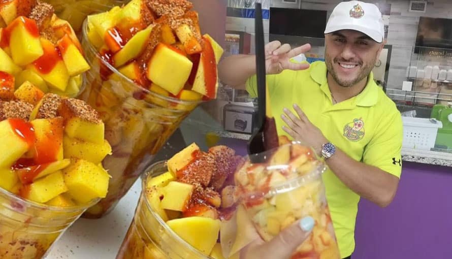 Salvadoreño es popular en Estados Unidos por su negocio de mango con chile “MangoLina”