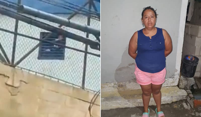 PNC captura a mujer captada en video recogiendo “wilas” en las afueras del Penal de Mariona